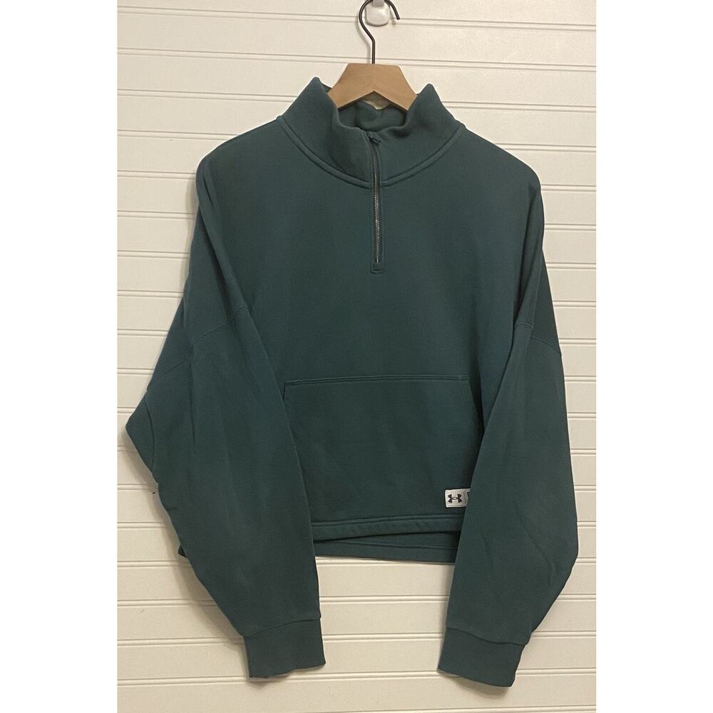 Under Armour Women's UA Playback Fleece Oversize 1/4 quarter zip L crop